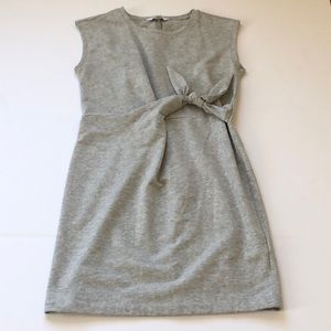 EUC Nine West Knot Waist T Shirt Dress Heather Grey Size X- Small